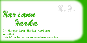 mariann harka business card